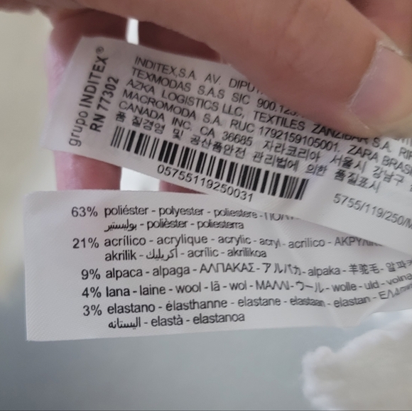 EUC Zara White Alpaca & Wool Sweater - Picture 9 of 9